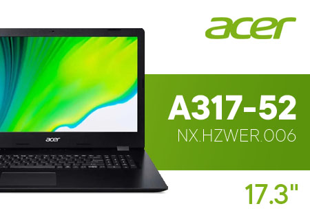 Acer A317-52 - ноутбук с большим экраном для повседневных задач.